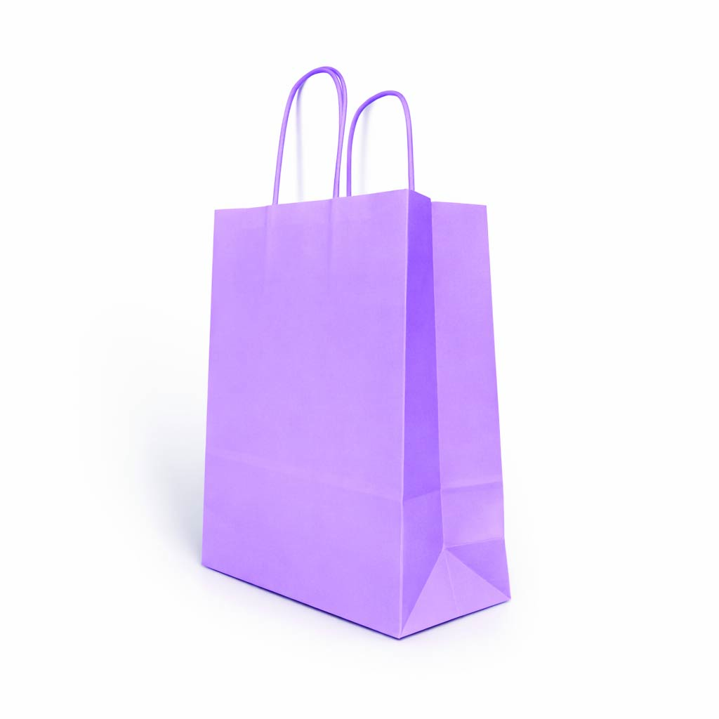 Papirnate vrećice s pletenom ručkom - LAVANDA